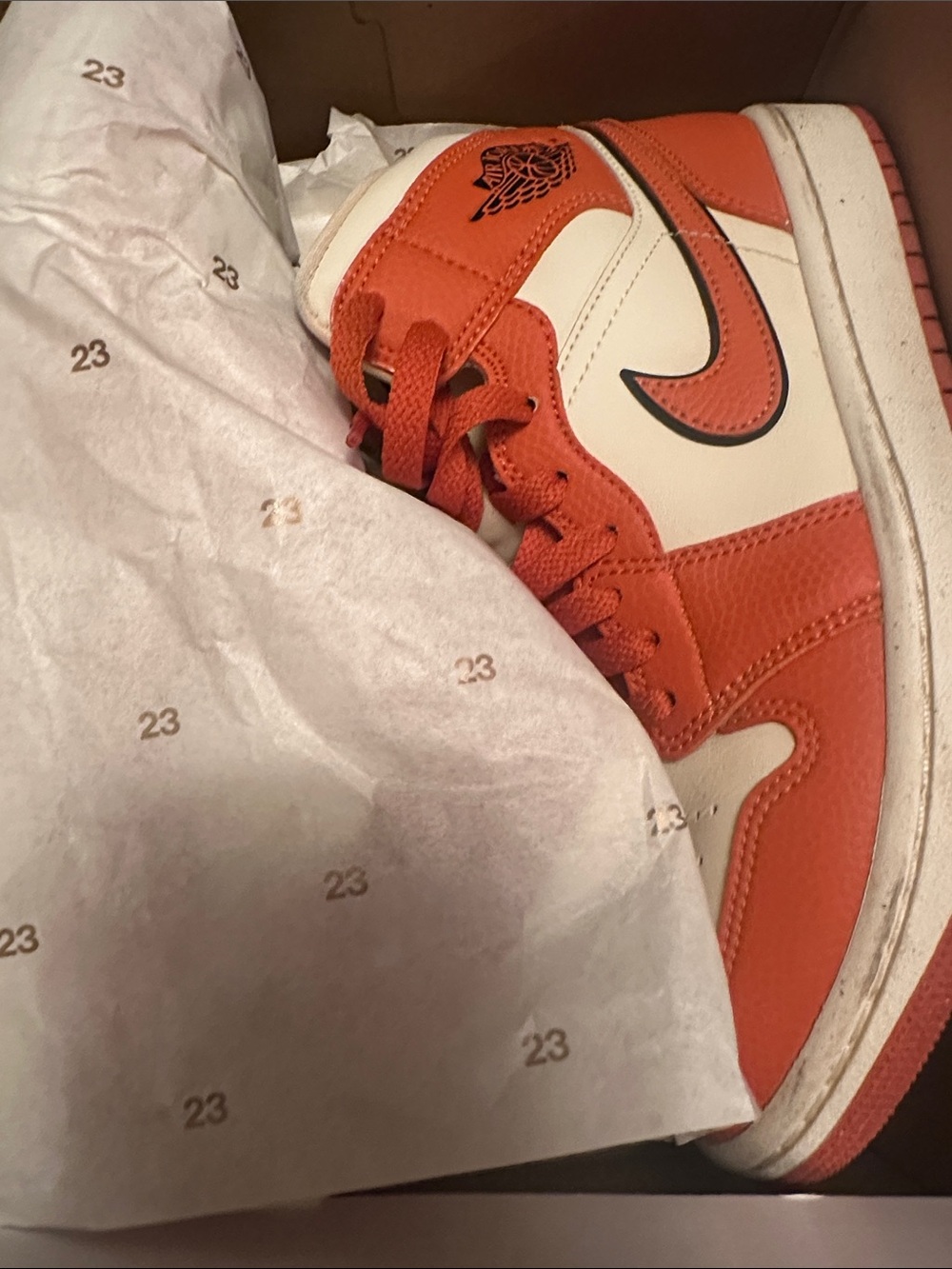 Nike Air Jordan 1 Mid Coconut Milk/Sport Spice-Black
